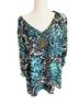 Nue Options Animal Print Multi Color 3/4 Sleeve Blouse Size 3X - photo 1