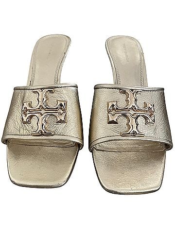 Tory Burch Tory Burch Eleanor Metallic Medallion Mule Sandals Heels (view 2)