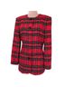 Talbots Plaid Red Black Jacket Size 8 - photo 1