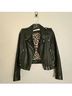 IRO Solid Black Leather Jacket Size 4 - photo 3