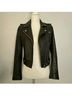 IRO Solid Black Leather Jacket Size 4 - photo 5