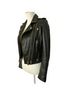 IRO Solid Black Leather Jacket Size 4 - photo 4