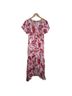 Parker Floral Red Pink Cocktail Dress Size 6 - photo 5