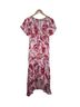 Parker Floral Red Pink Cocktail Dress Size 6 - photo 1