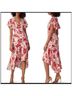 Parker Floral Red Pink Cocktail Dress Size 6 - photo 4