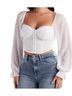 Windsor 100% Polyester 100% Polyester White Long Sleeve Blouse Size XS - photo 1