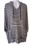 Jones New York Stripes Black White Pullover Hoodie Size XL - photo 6
