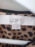 LOFT The Original Animal Print Multi Color Short Sleeve Blouse Size M - photo 3