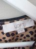 LOFT The Original Animal Print Multi Color Short Sleeve Blouse Size M - photo 4