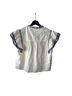 Intermix 100% Cotton White Short Sleeve Blouse Size L - photo 2