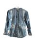 Johnny Was Solid Blue White Long Sleeve Button-Down Shirt Size XS - photo 1