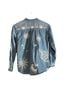 Johnny Was Solid Blue White Long Sleeve Button-Down Shirt Size XS - photo 2