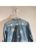 Johnny Was Solid Blue White Long Sleeve Button-Down Shirt Size XS - photo 8