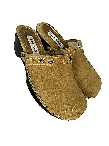 Steve Madden Suede Turquoise Studded Boho Mule Clogs Mule/Clog (view 1)