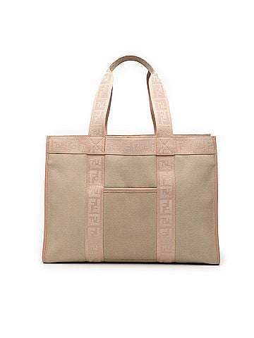 Fendi Zucca Trimmed Canvas Tote (view 1)