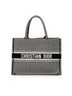 Dior 100% Canvas Black Medium Canvas Houndstooth Embroidered Book Tote One size - photo 1