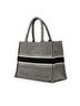 Dior 100% Canvas Black Medium Canvas Houndstooth Embroidered Book Tote One size - photo 3