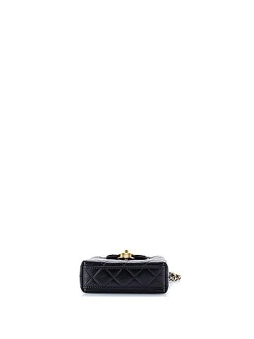 Chanel Kelly Top Handle Shopping Bag Quilted Shiny Aged Calfskin Nano (view 2)