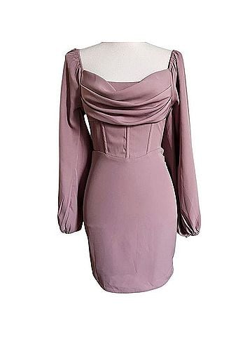 Princess Polly Lillie Mauve Pink Corset Mini Dress Casual Dress (view 2)
