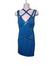 Moa Moa 100% Polyester Solid Blue Cocktail Dress Size S - photo 1