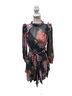 Unsubscribed Floral Multi Color Purple Pink Cocktail Dress Size 8 - photo 1