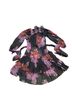 Unsubscribed Floral Multi Color Purple Pink Cocktail Dress Size 8 - photo 7