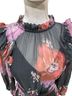 Unsubscribed Floral Multi Color Purple Pink Cocktail Dress Size 8 - photo 3