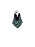 Onia Floral Multi Color Green Black One Piece Swimsuit Size XL - photo 2