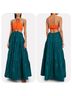 STAUD Orange Green Casual Dress Size L - photo 4
