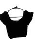 H&M Black Short Sleeve Blouse Size 2 - photo 1