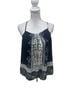 Collective Concepts 100% Poly Floral Multi Color Blue White Sleeveless Blouse Size M - photo 1