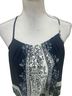 Collective Concepts 100% Poly Floral Multi Color Blue White Sleeveless Blouse Size M - photo 3