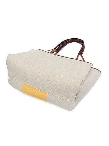 Tod's Tod's Women's Canvas,Leather Tote Bag Light Beige,Yellow (view 2)