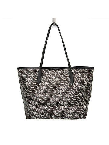 Coach Coach City Tote Signature Monogram CF342 Women's Coated Canvas,Leather Tote Bag Black,Gray (view 1)