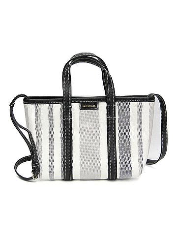 Balenciaga Balenciaga BARBES SMALL 671404 Women's Leather,Polyamide Handbag,Shoulder Bag Black,White (view 1)