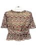 Majorelle Animal Print Multi Color Short Sleeve Blouse Size S - photo 2
