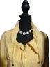 Sandro 55% Linen 45% Rayon 100% Polyester Solid Yellow Jacket Size M - photo 2
