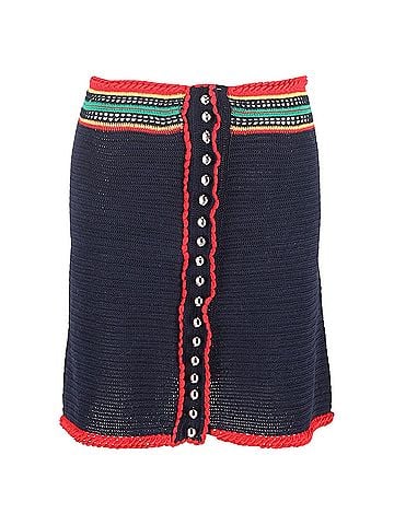 Paco Rabanne  Paco Rabanne Crochet-Knitted Mini Skirt in Multicolor Cotton (view 1)