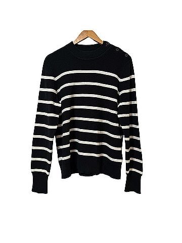 Lauren by Ralph Lauren Stripe Cotton Pullover Sweater (view 1)