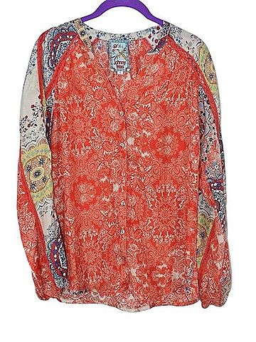 Johnny Was Ellen Paisley Print Blouse Long Sleeve Button-Down Shirt (view 1)