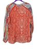 Johnny Was 100% Silk Floral Orange Multi Color Long Sleeve Button-Down Shirt Size XS - photo 2