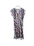 Foil Blue Brown Casual Dress Size 6 - photo 1