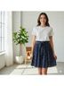 Shein Floral Blue White Casual Skirt Size s - photo 3