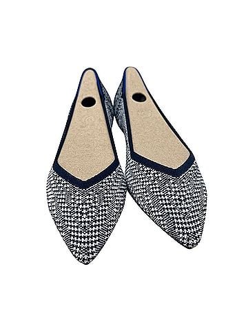 ROTHY'S  Navy Houndstooth Pointed  Flats (view 1)