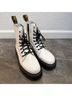 Dr. Martens 100% Leather White Black Boots Size EU 42 - photo 3