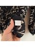 Parker Graphic Black White 3/4 Sleeve Silk Top Size L - photo 5