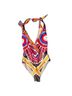 La DoubleJ Graphic Red Black One Piece Swimsuit Size S - photo 1