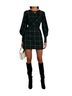 STAUD Checkered-gingham Black Cocktail Dress Size XS - photo 1