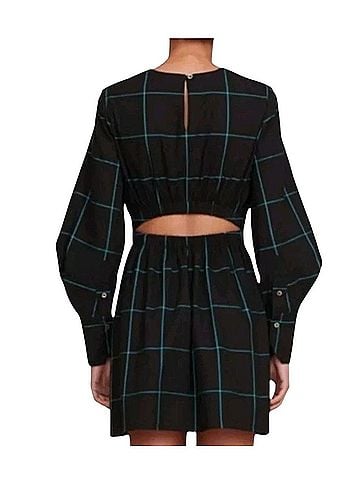 STAUD Staud Crosshill Check Pattern Dress Cocktail Dress (view 2)