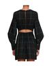 STAUD Checkered-gingham Black Cocktail Dress Size XS - photo 2